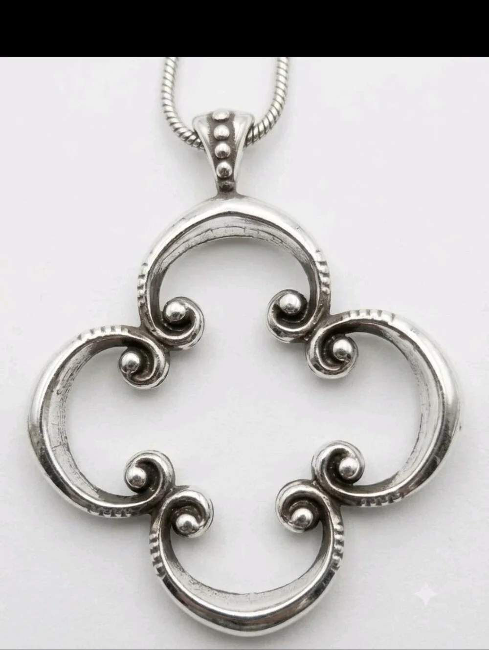 Brighton Toledo Mido Reversible Swarovski Crystal Quatrefoil Pendant Necklace
